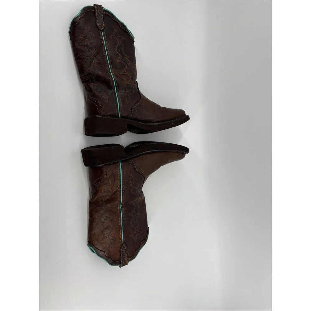 Justin Gypsy Raya Brown Leather Square Toe Cowboy Boots Women’s 7B GY2900 - Picture 6 of 7